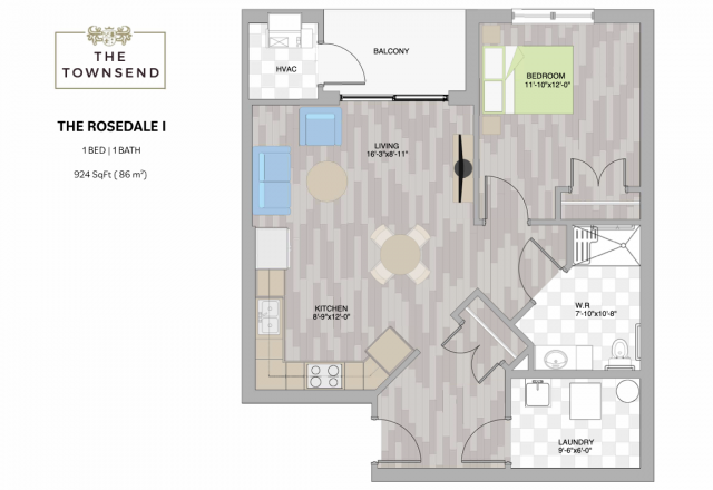 Townsend floor plan Rosedale I